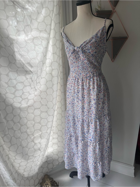 Nanette Lepore Dresses & Skirts - NANETTE LEPORE Floral Tie-Front Midi Maxi Dress Pink Purple White Size 12